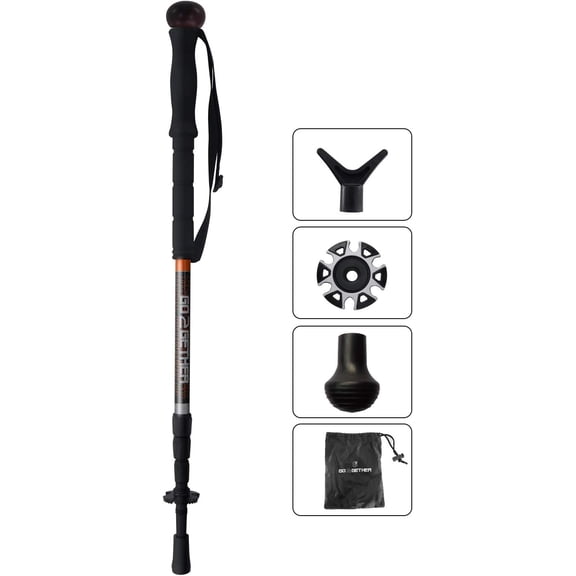 G2 GO2GETHRE Multipurpose Telescopic Trekking Poles - Strong Aircraft Alloy Walking Sticks for Hiking and Hunting,Quick Locks System