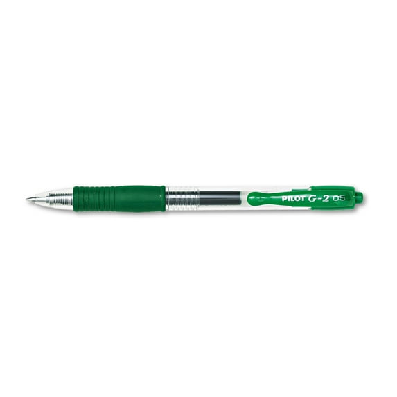 G2 Premium Gel Pen, Retractable, Extra-Fine 0.5 Mm, Green Ink, Smoke Barrel, Dozen