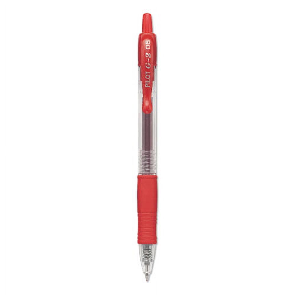G2 Premium Gel Pen, Retractable, Extra-Fine 0.5 Mm, Red Ink, Smoke Barrel, Dozen | Bundle of 2 Dozen