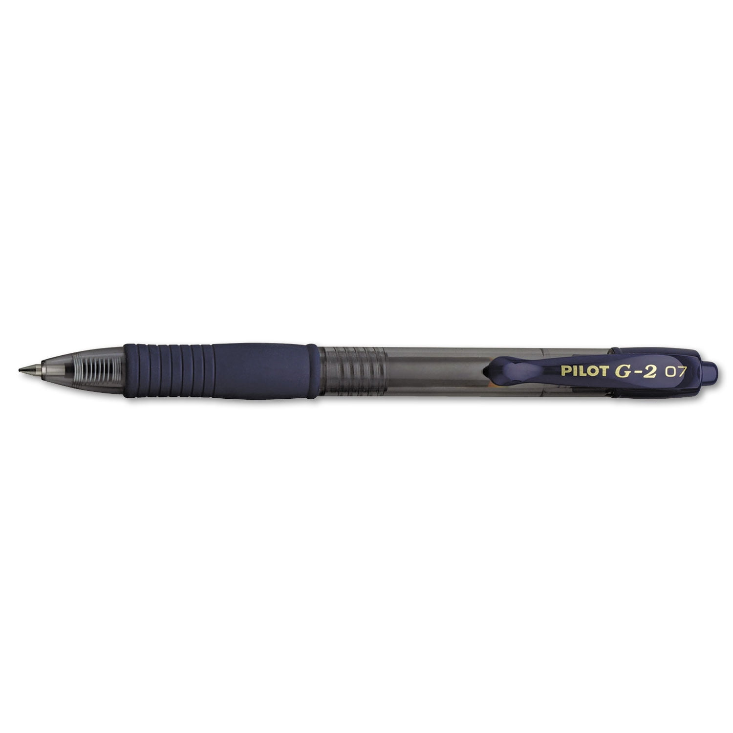 PILOT G2 Premium Gel Pen, Retractable, Fine 0.7 Mm, Blue Ink, Smoke Barrel, Dozen
