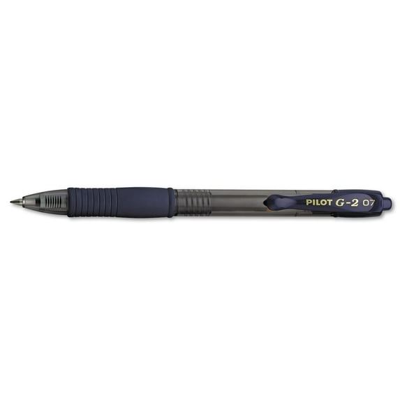 G2 Premium Gel Pen, Retractable, Fine 0.7 Mm, Blue Ink, Smoke Barrel, Dozen