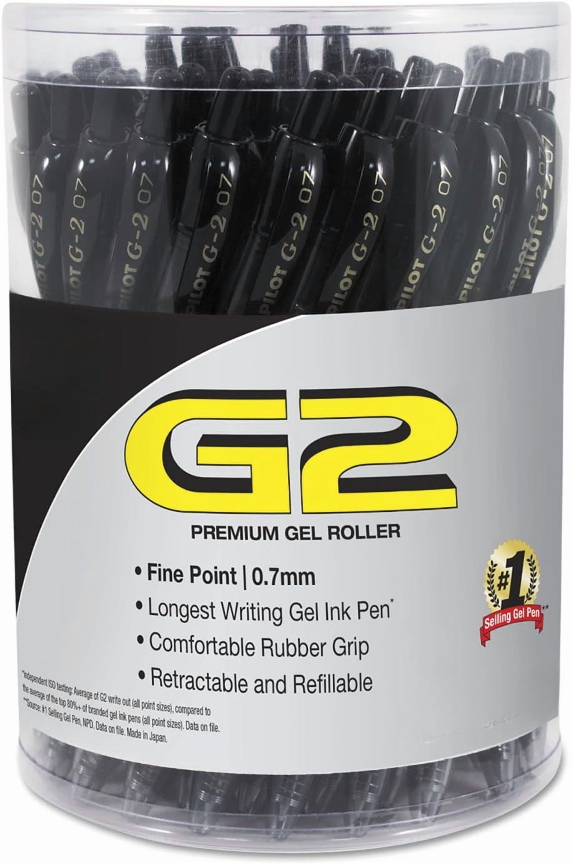 G2 Premium Gel Roller Pen, Retractable and Refillable, Fine Point 0.7 mm, Black Ink, 36 Count