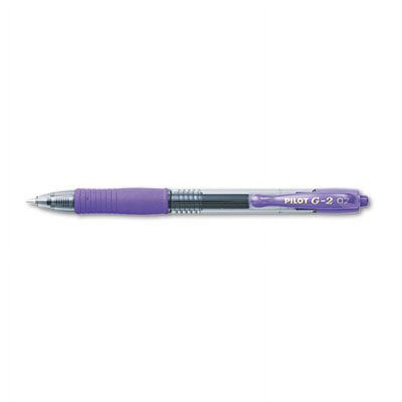 G2 Premium Retractable Gel Ink Pen, Refillable, Purple Ink, .7mm, Dozen, Sold as 2 Dozen