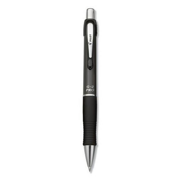 G2 Pro Gel Pen, Retractable, Fine 0.7 Mm, Black Ink, Gray Barrel | Bundle of 2 Each