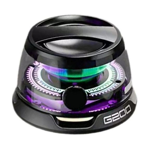 G200 Magnetic Bluetooth Speaker, Portable Colorful Speaker with Color Light Phone Stand Speaker, 3D Surround Sound Effect, Strong Magnet, for Phone/Android/Fridge/Workbench/Pole/Car/Bike/* Cart