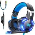 thumbnail image 1 of G2000 Gaming Headset, Surround Stereo Gaming Headphones with Noise Cancelling Mic, LED Lights for PS5/ PS4/ Xbox One/Nintendo Switch/PC Mac Computer Games Blue, 1 of 10