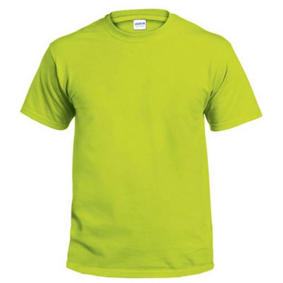 G2000GREEN-XL Adult Short Sleeve Non-Pocket Tee Shirt, Safety Green - Extra Large