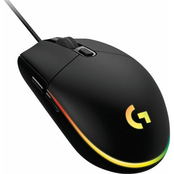 G203 LIightSync Wired Optical Gaming Mouse, Black