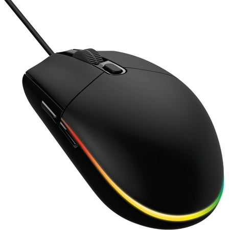 G203 Wired Gaming Mouse, 8,000 DPI, Rainbow Optical Effect LIGHTSYNC RGB, 6 Programmable Buttons, On-Board Memory, Screen Mapping, PC/Mac Computer and Laptop Compatible - Black