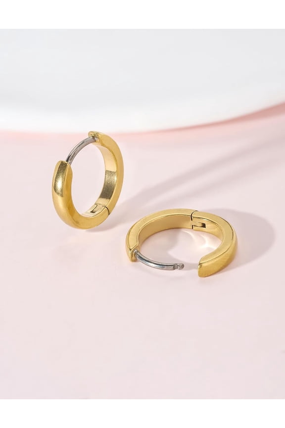 G23 Pure Titanium Hypoallergenic H Ie Hoop Earrings For Women Sensitive Ears[Z2646]