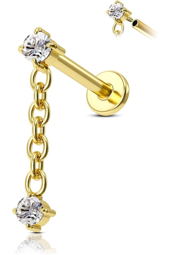 G23 Solid Titanium Hidden Helix Earrings Flat Back Helix Cartilage Earrings Stud 16G Internally Threaded Helix Tragus Piercing Jewelry