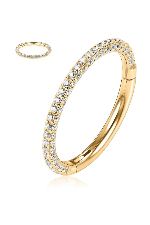 G23 Titanium 16G Nose Conch Ring Surgical Steel Helix Conch Tragus Earrings Cross Heart Design Hinge Segment Ring for Women Men