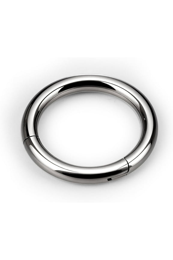 G23 Titanium 8G 10G 12G Septum Rings Jewelry Nose Hoops Clicker Ear Weights for Stretched Ear Piercing Jewelry 10mm 12mm 14mm Black Silver