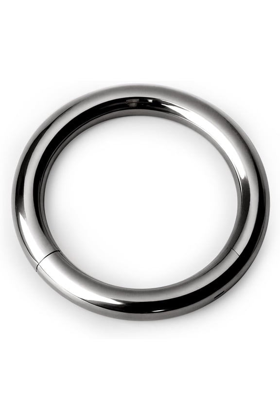 G23 Titanium 8G 10G 12G Septum Rings Jewelry Nose Hoops Clicker Ear Weights for Stretched Ear Piercing Jewelry 10mm 12mm 14mm Black Silver