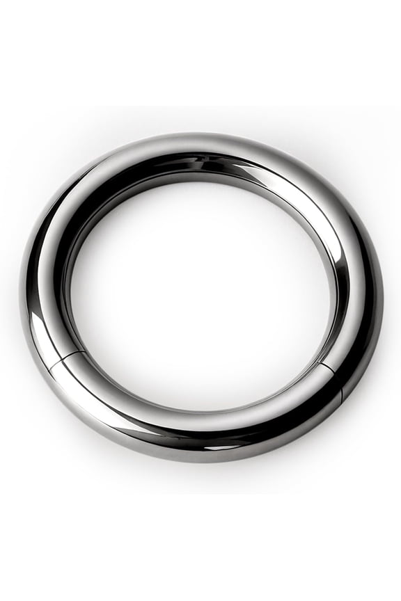 G23 Titanium 8G 10G 12G Septum Rings Jewelry Nose Hoops Clicker Ear Weights for Stretched Ear Piercing Jewelry 10mm 12mm 14mm Black Silver