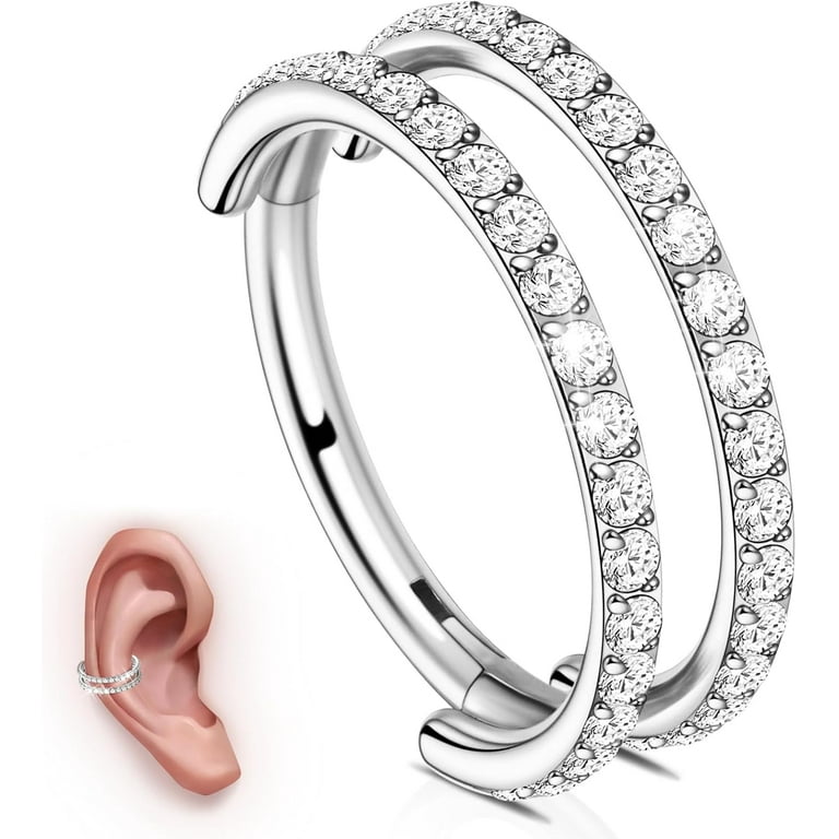 Cartilage Hoop 12mm Conch Ring G23 Titanium Cartilage Earring