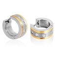 thumbnail image 1 of G23 Titanium Hoop Hinged Earrings for Sensitive Ears, Hypoallergenic CZ Huggies Earrings for Men and Women, 1 of 6