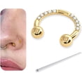 G23 Titanium Horseshoe Nose Rings Septum 16G with Threaded Piercing — free download
