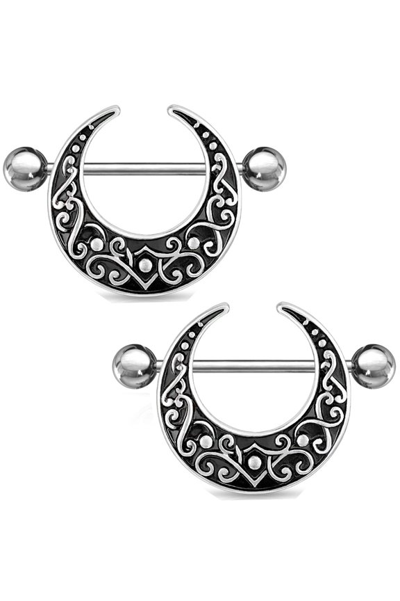 G23 Titanium Nipple Barbells 14G Threadless Bezel Set AB Crystal Forward Facing CZ Nipple Rings Women Piercing Bars 14mm 9/16 Inch