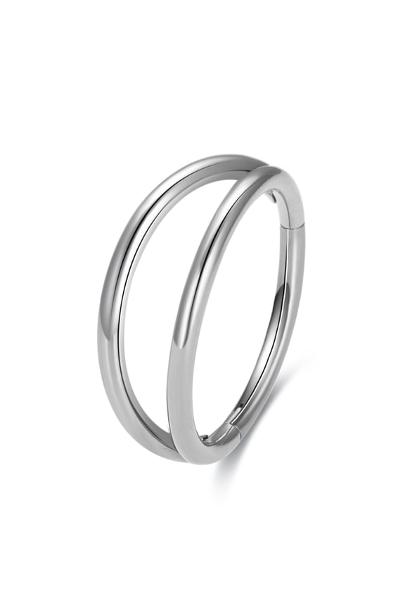G23 Titanium Septum Clicker Nose Ring,Triple Double Open Stack Hoop Ring,Daith Helix Rook Conch Tragu Cartilage Piercing Jewelry