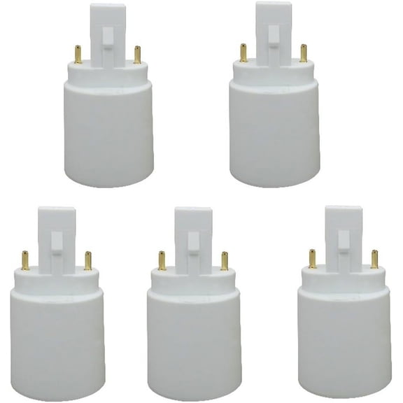 G23 to E27/E26 2-Pin Light Sockets Adapter, Light Bulb Socket, Bulb Base Adapter, Converts LED Light Holder Lamp Adapter Socket Changer (Pack of 5)