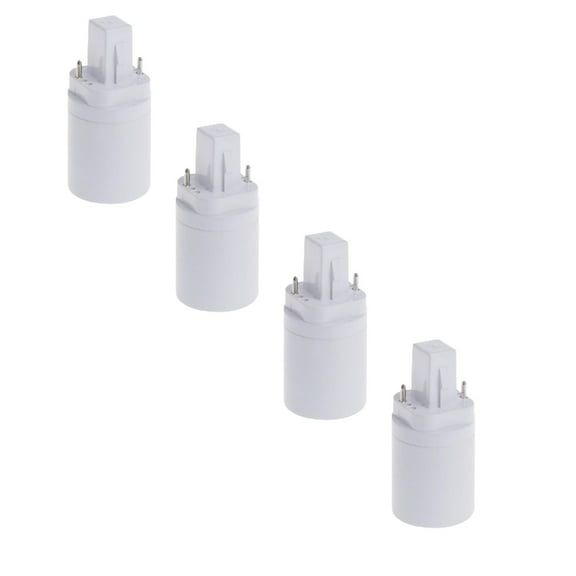 G24 to E27 Socket Adapter - LED Light Bulb Base Converter for G24 to E27 Lamps, 2-Pin Parallel Connection Not Plug & Play