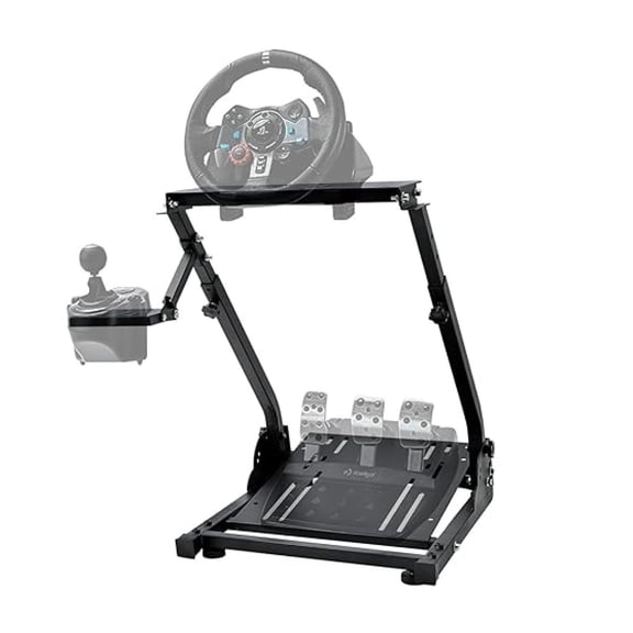 G29 Racing Wheel Stand Adjustable Fit for G920 G923,Thrustmaster T128X T300 RS GT PXN V9 Foldable Entry-Level Racing Stand without Handbrake Pedal Steering Wheel