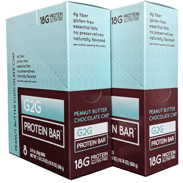 G2G Fresh GlutenFree Protein Bars, Peanut Butter Chocolate Chip, Clean