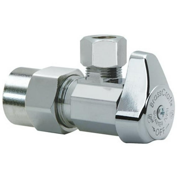G2PR19X CD .5 x .37 in. Angle Chrome PVC Valve