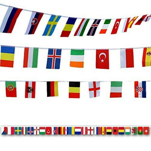 G2Plus International Flags, 164 Feet 8.2'' x 5.5'' World Flags, 200 Countries Olympic Flags Pennant Banner for Bar, Party Decorations, Sports Clubs, Grand Opening, Festival Events Celebration