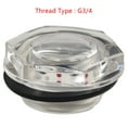 G3/4 Male Thread Air Compressor Fittings Clear Plastic Oil Sight Glass