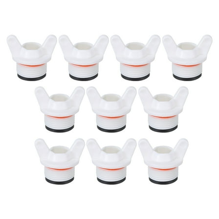G3/4" Male Thread PPR Pipe Fitting End Cap with Butterfly, Tubing Stopper for Preventing Leakage, White 10Pcs