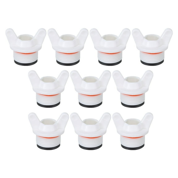 G3/4" Male Thread PPR Pipe Fitting End Cap with Butterfly, Tubing Stopper for Preventing Leakage, White 10Pcs