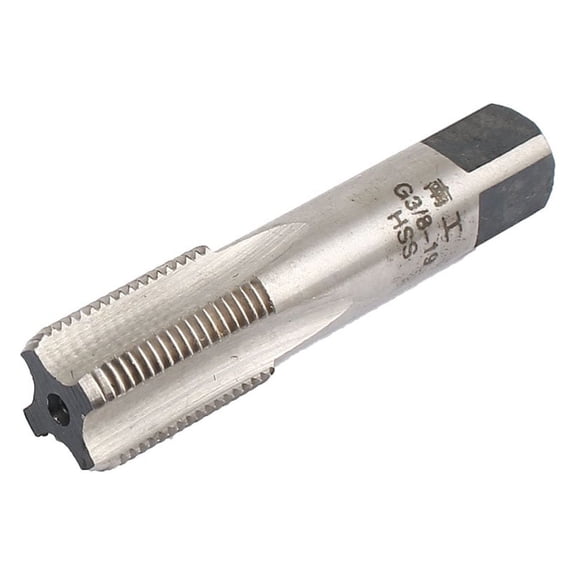 G3/8-19 BSP 55 Degree 4 Flutes HSS Cylindrical Pipe Thread Plug Tap 70mm Length