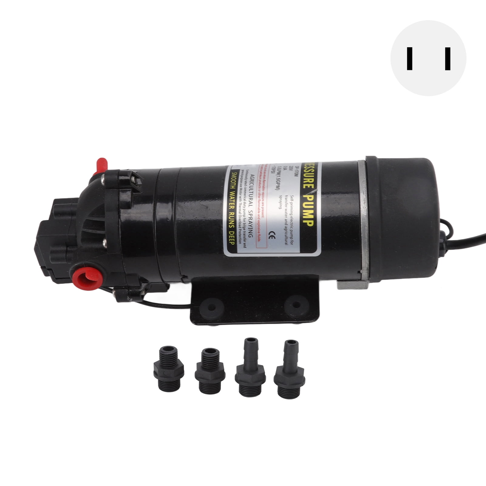 G3/8 Diaphragm Pump, 5.5LPM Flow, Low Noise, 170PSI, W/Mounting ...