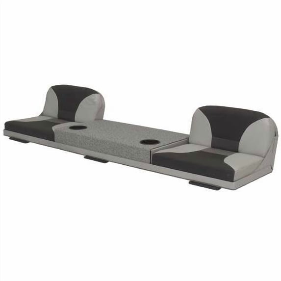 G3 Boat Flip Deck Seat | Transom Bench 63 Inch Gray Black
