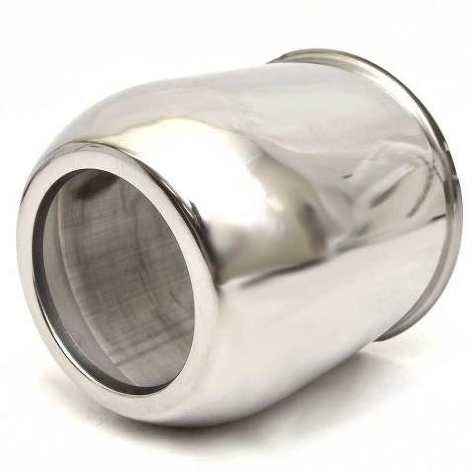 4.25" Push-Through Stainless Steel Wheel Center Caps – Open-End Design For RV & Trailer Wheels (Set Of 4)