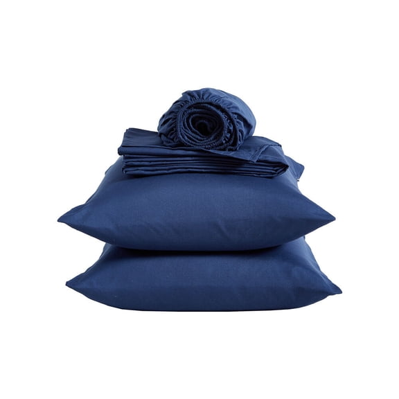 G3 Home 90061 Scarlet Sheet Set, Navy - King Size - 6 Piece