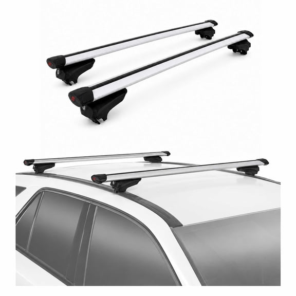 G3 Roof Racks for Ford Edge 2015-2024 Aluminium Lockable 2Pcs Gray