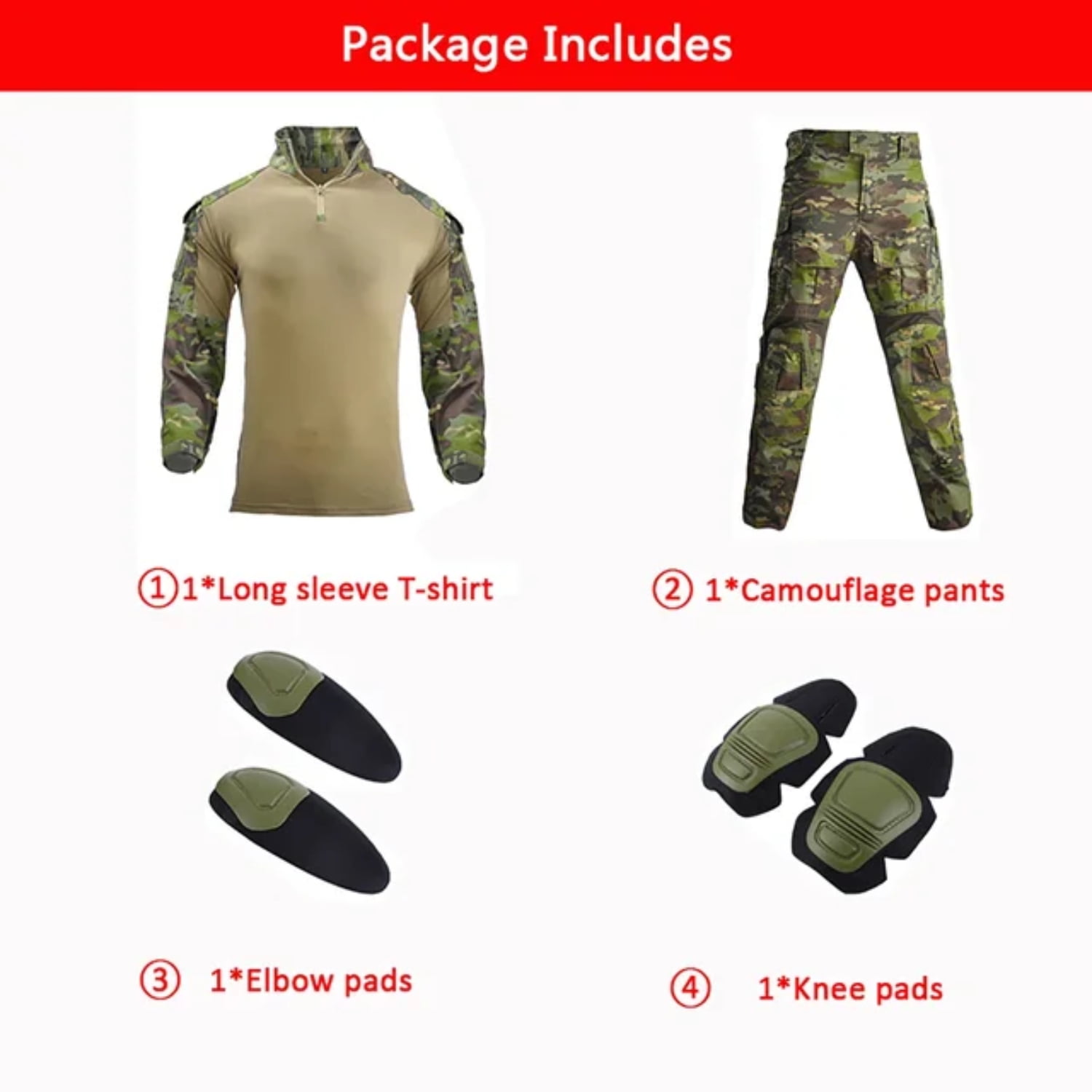 G3 Tactical Uniform Combat Shirts Tactical Pants with Pads Airsoft Paintball Camo Suits Hiking