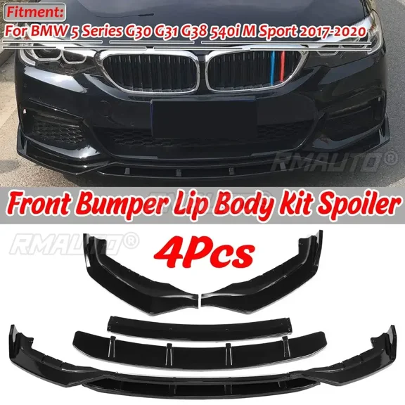G30 G31 G38 Car Front Bumper Lip Deflector Lips Spoiler For BMW 5 Series G30 G31 G38 540i M Sport 2017 2018 2019 2020 Body Kit