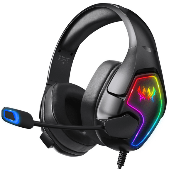 G3000 Gaming Headphones, Wired Computer Headset with Microphone for Desktop Laptop PS4, Memory Foam, Protein Leather