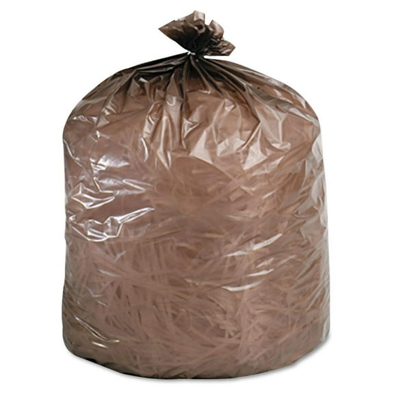 G3036B80 Eco-Degradable Plastic Trash Bag 20-30gal .8mil 30 x 36 Brown 60/Box