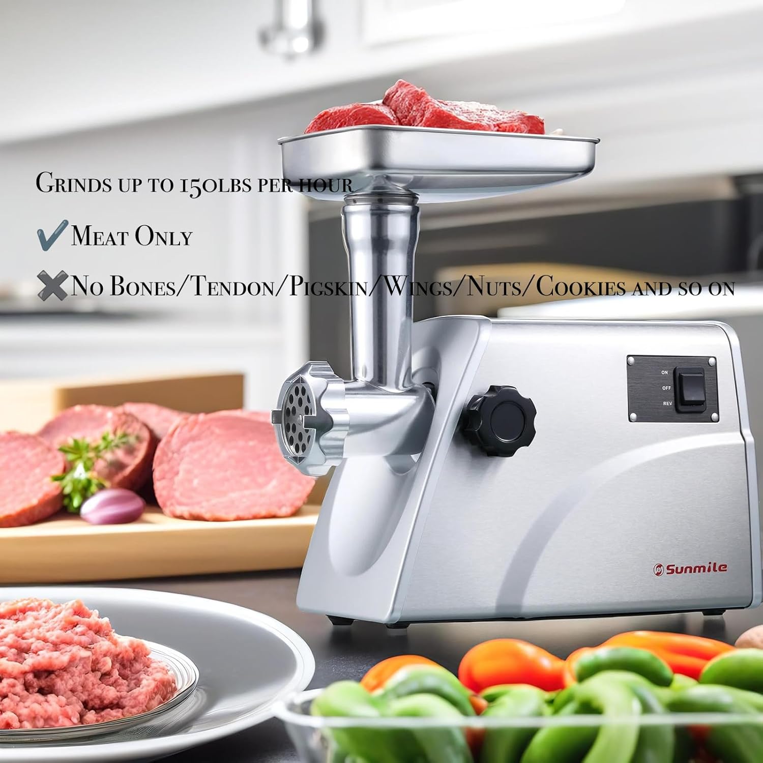 -G35 Electric Meat Grinder - High Power and Strong Motor, 400W Rated ...