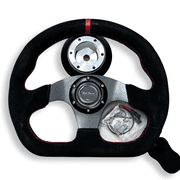 G35 G37 Suede Steering Wheel + Quick Release Short HUB Adapter