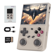 G350 Handheld Game Console 3.5 IPS Screen Linux System RK3326 Portable Console with 3200mAh Battery Gray
