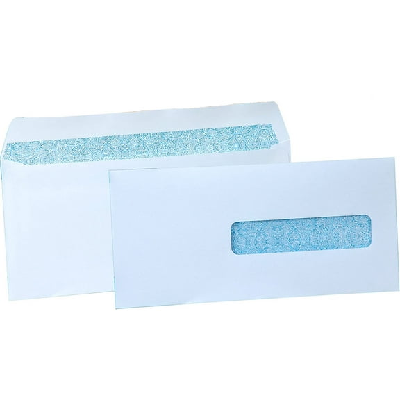 G38 CMS 1500 Claim Form Self-Seal Window Envelope, 4-1/2" x 9-1/2", White w Blue Inside Security Tint - Case of 2500 Envelopes
