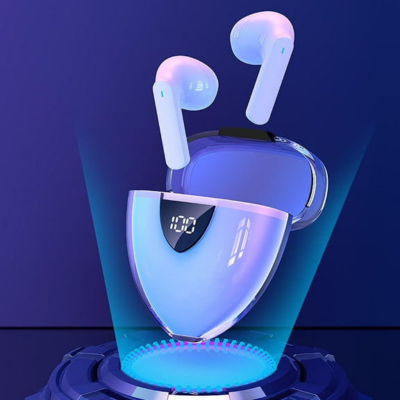 G39 Bluetooth Headset, Binaural Digital Display with Transparent Charging Compartment, Noise Reduction Wireless Headset, Bluetooth Headset