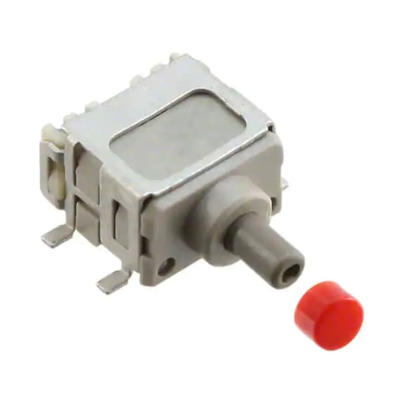 G3B15AH-XC Pushbutton Switches SPDT ON-(ON) R/A Red 0.4VA 28V Surface Mount Right Angle