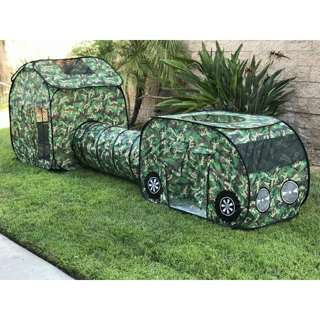 G3Elite Explore and Play 3in1 Foldable Pop Up Tent Set Indoor/Outdoor Vehicle, Tunnel & Tent